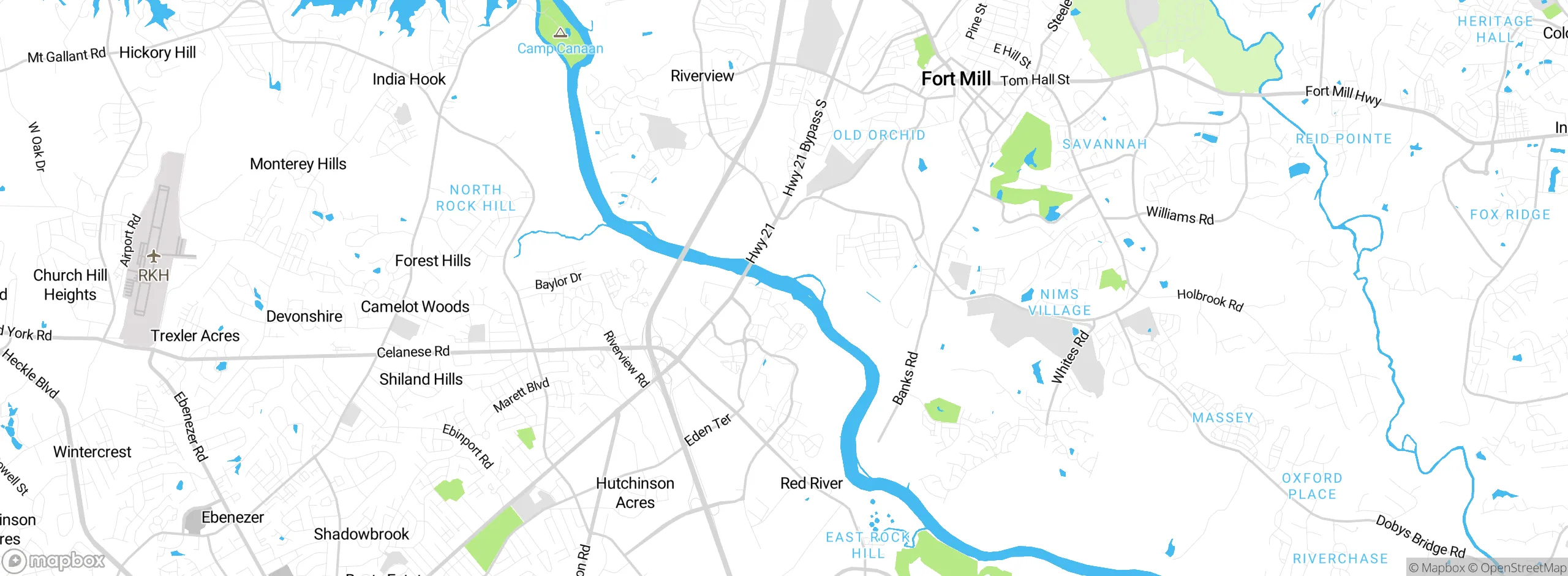 Map showing approximate location