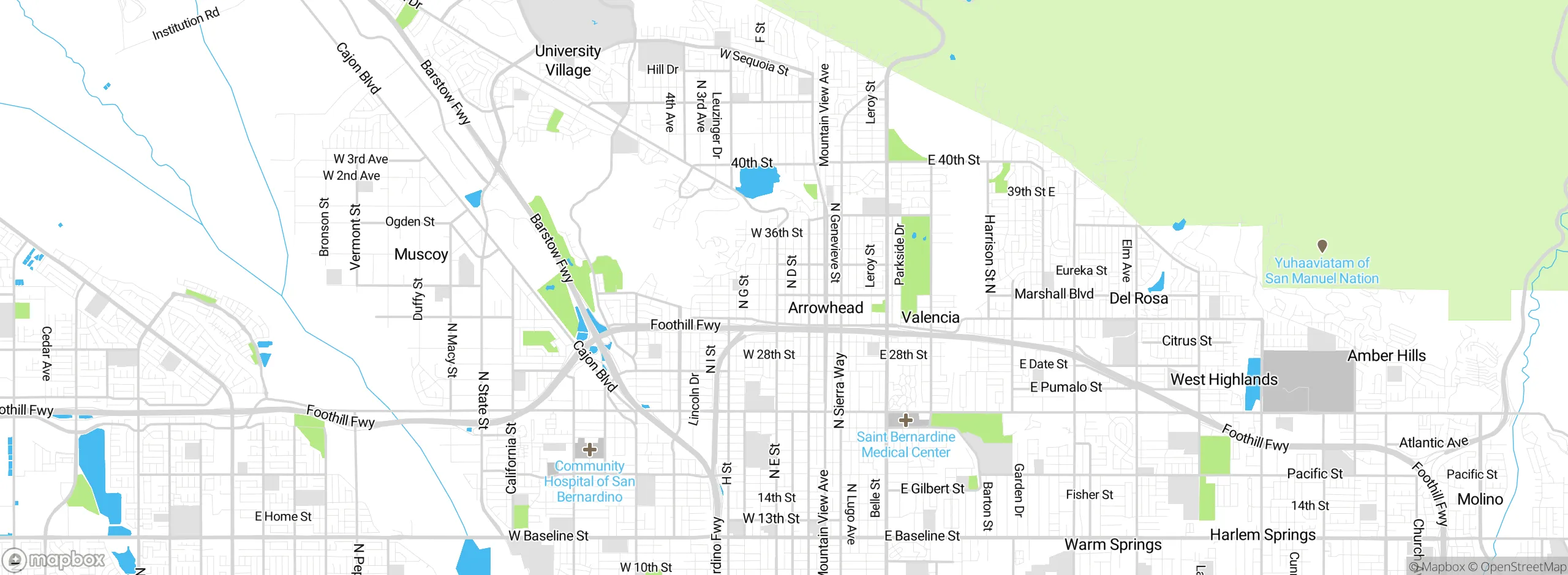 Map showing approximate location