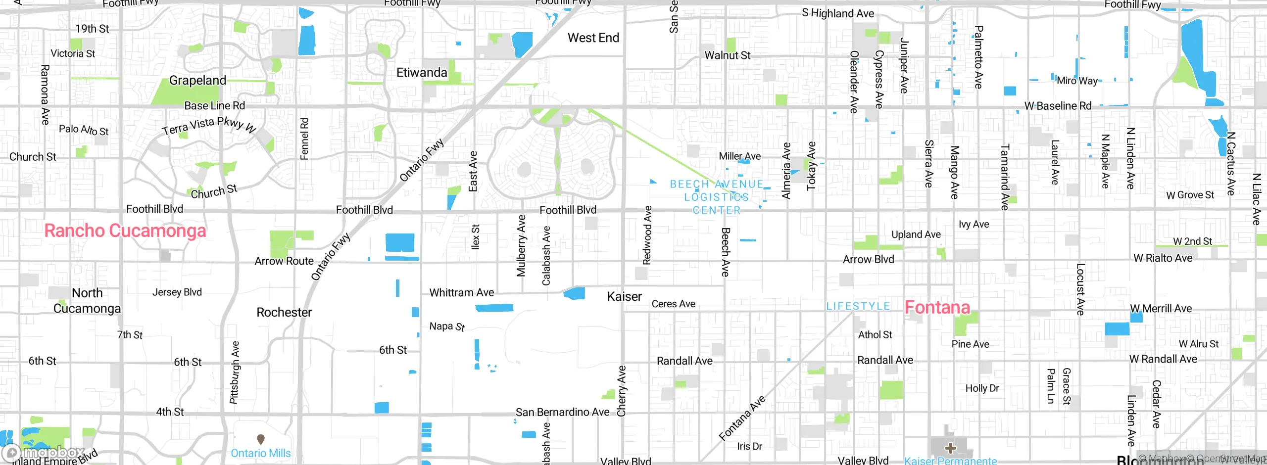 Map showing approximate location
