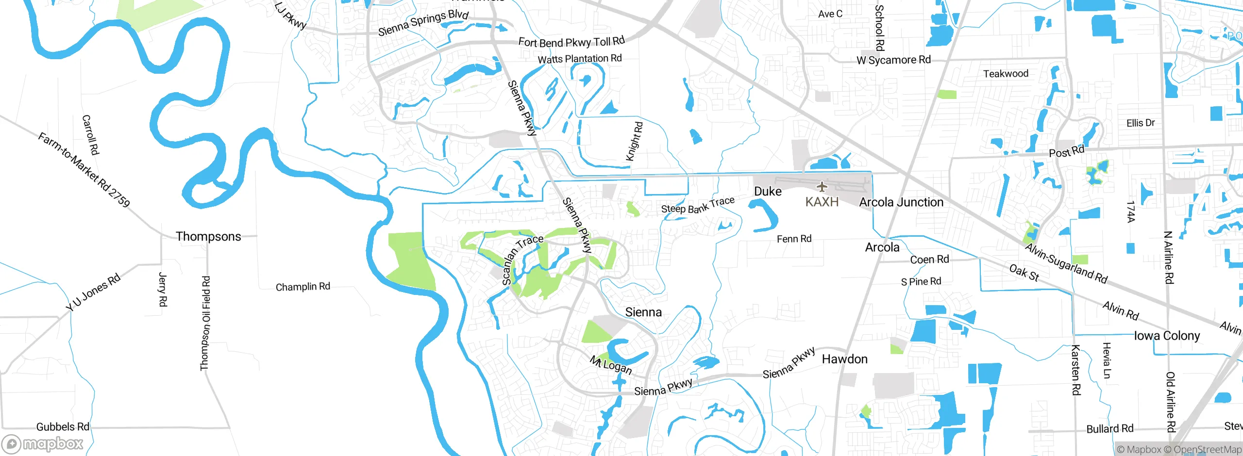 Map showing approximate location