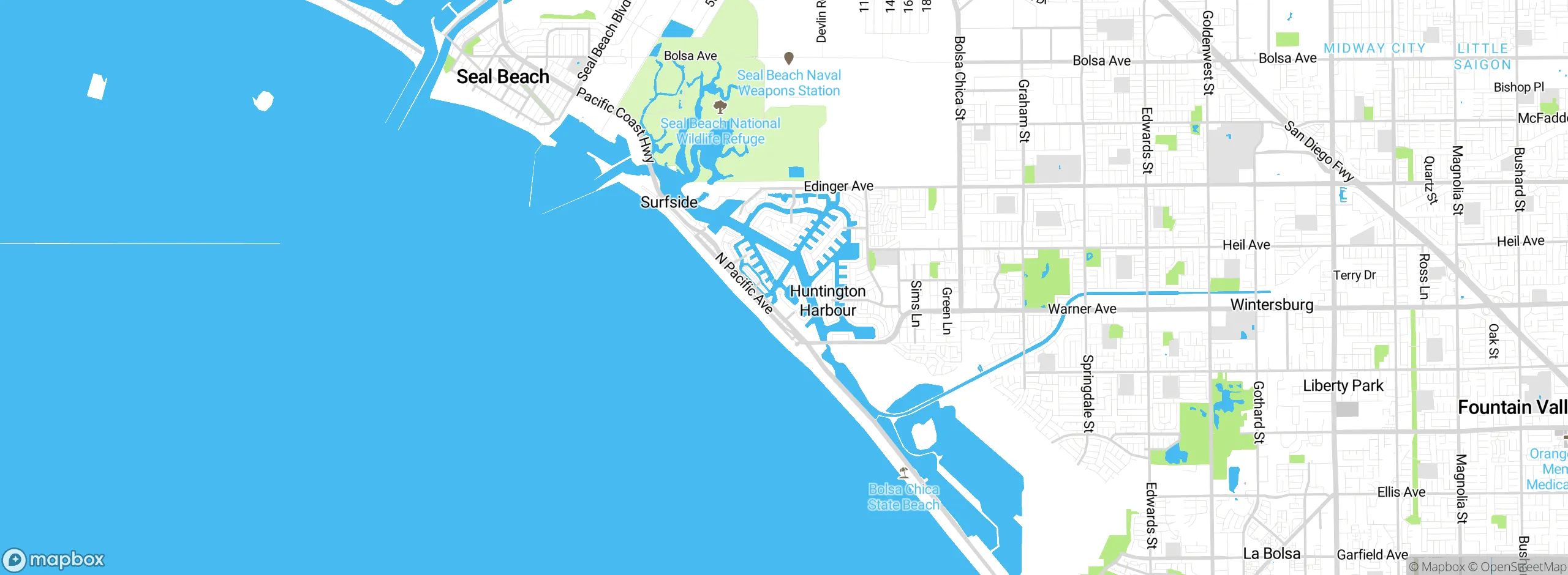 Map showing approximate location