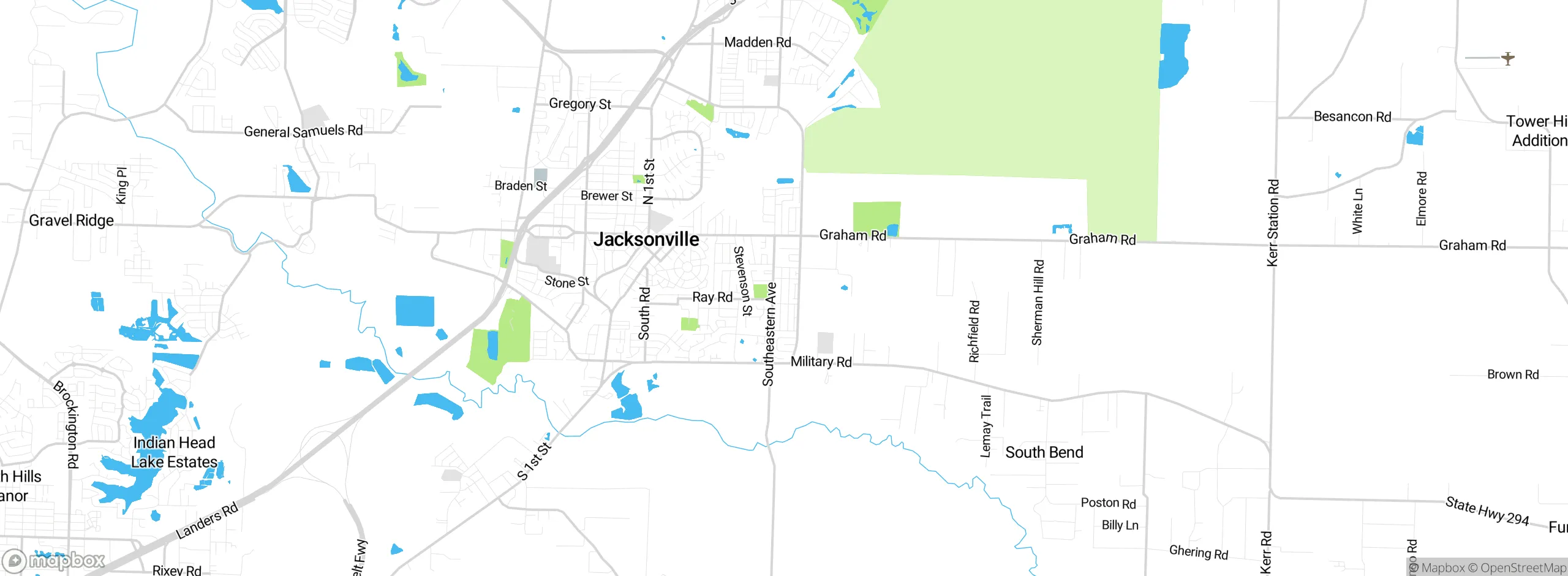Map showing approximate location