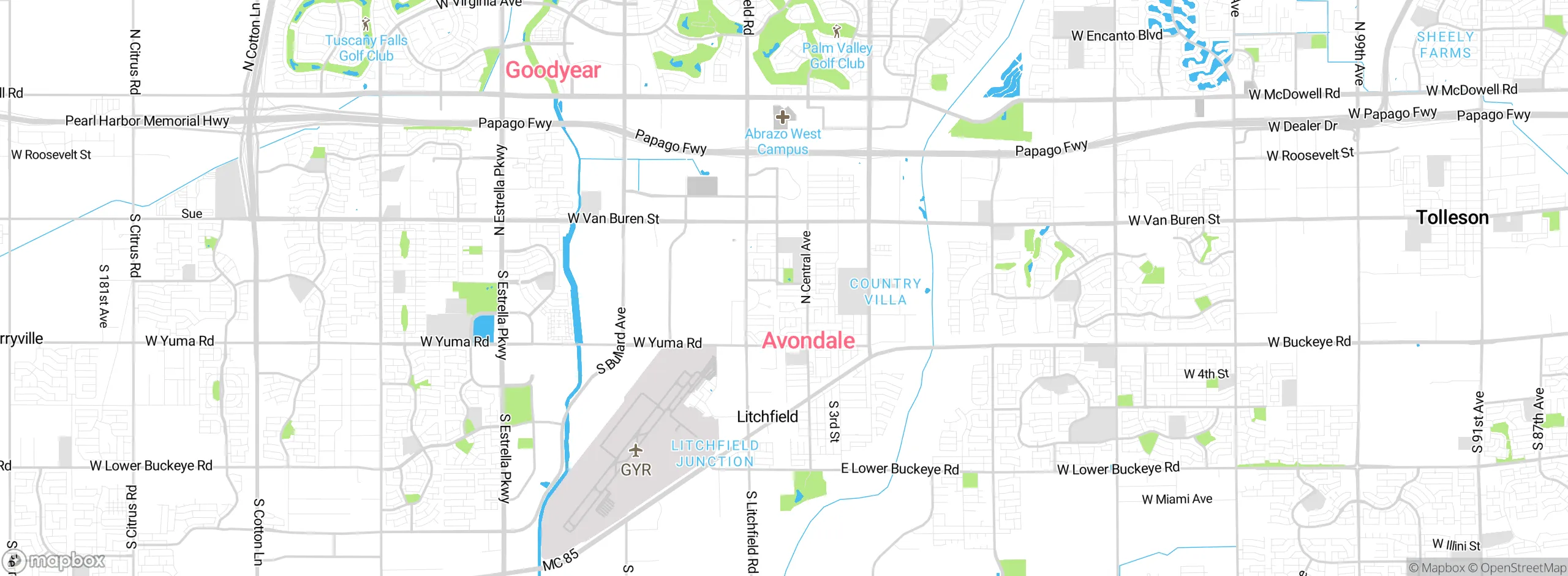 Map showing approximate location