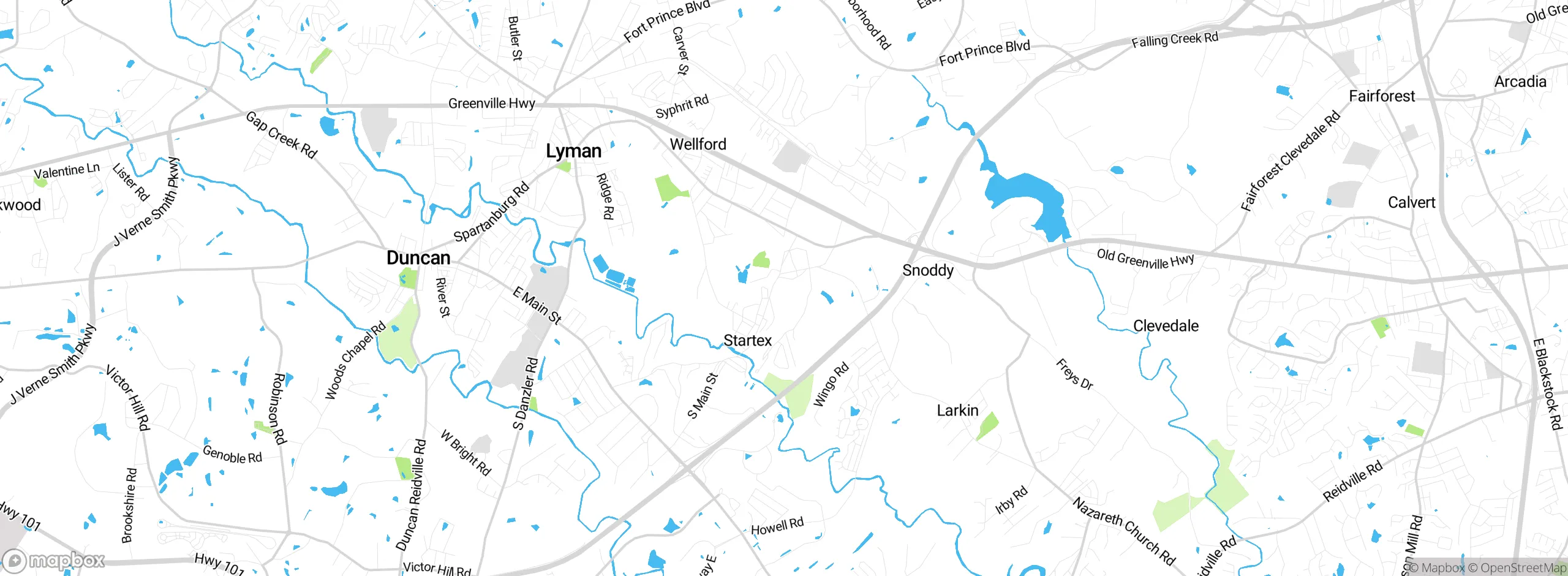 Map showing approximate location