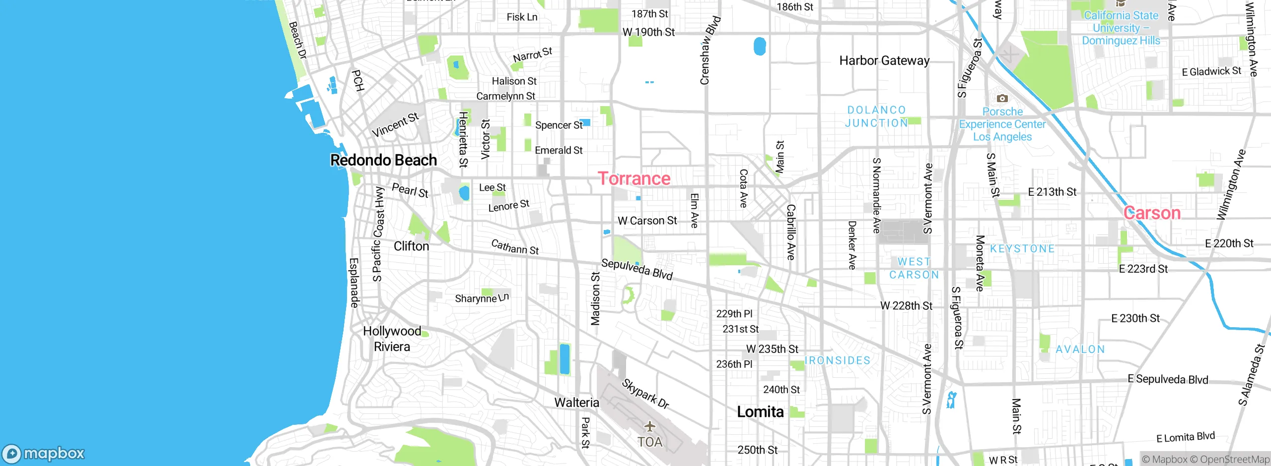 Map showing approximate location