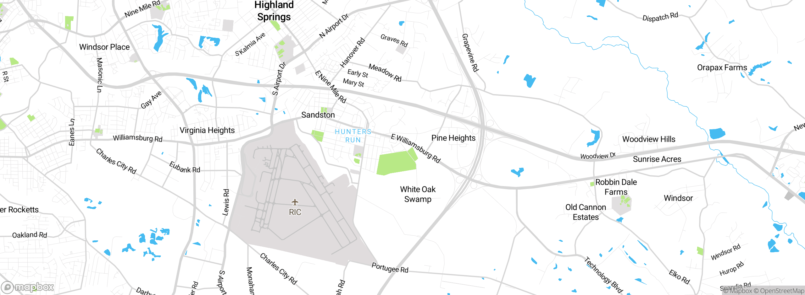 Map showing approximate location