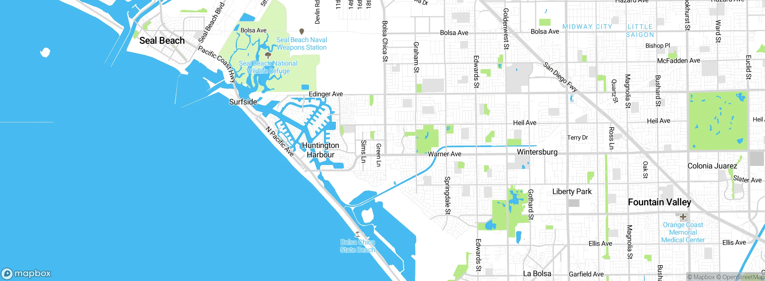 Map showing approximate location