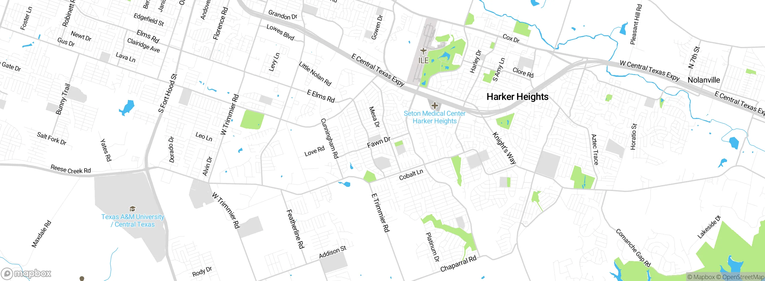 Map showing approximate location