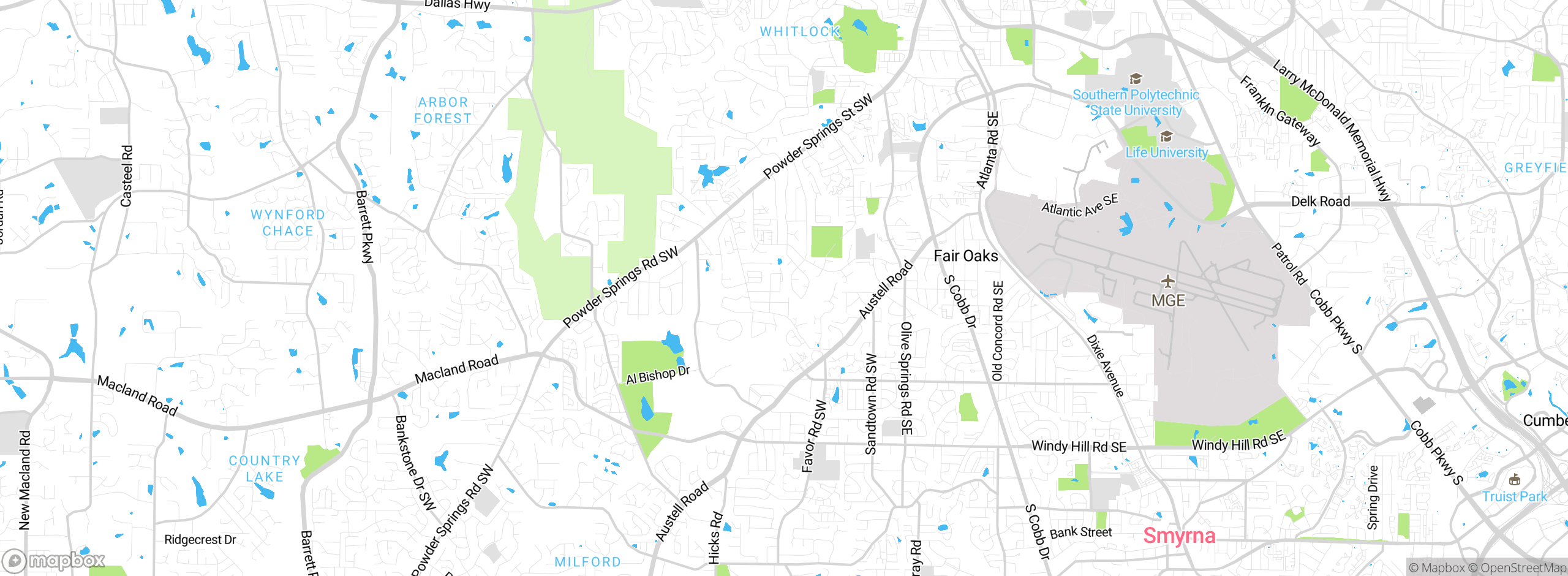 Map showing approximate location