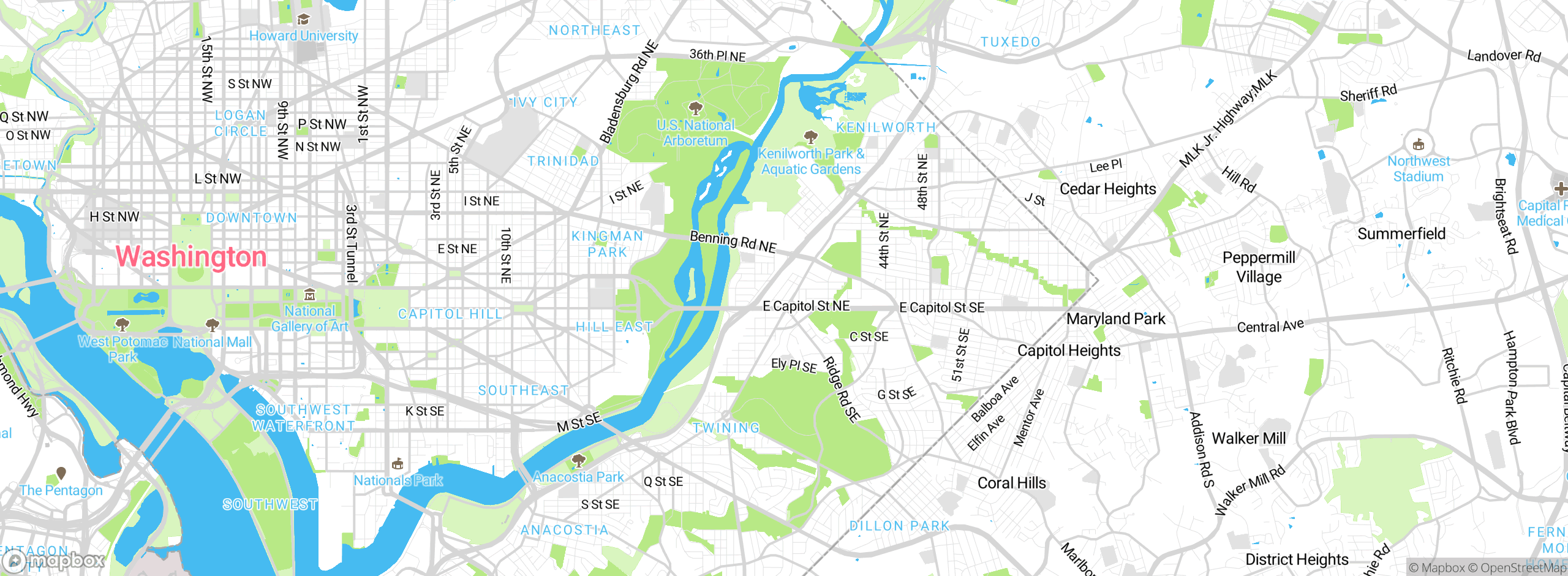 Map showing approximate location