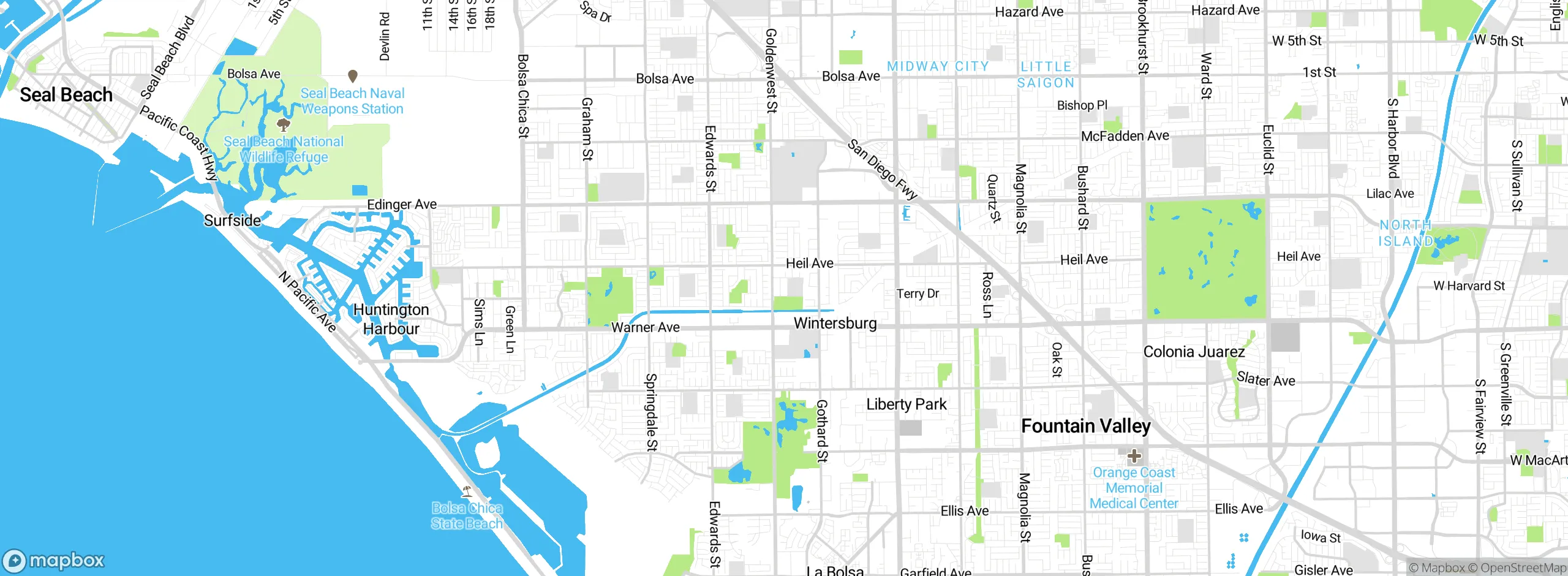 Map showing approximate location