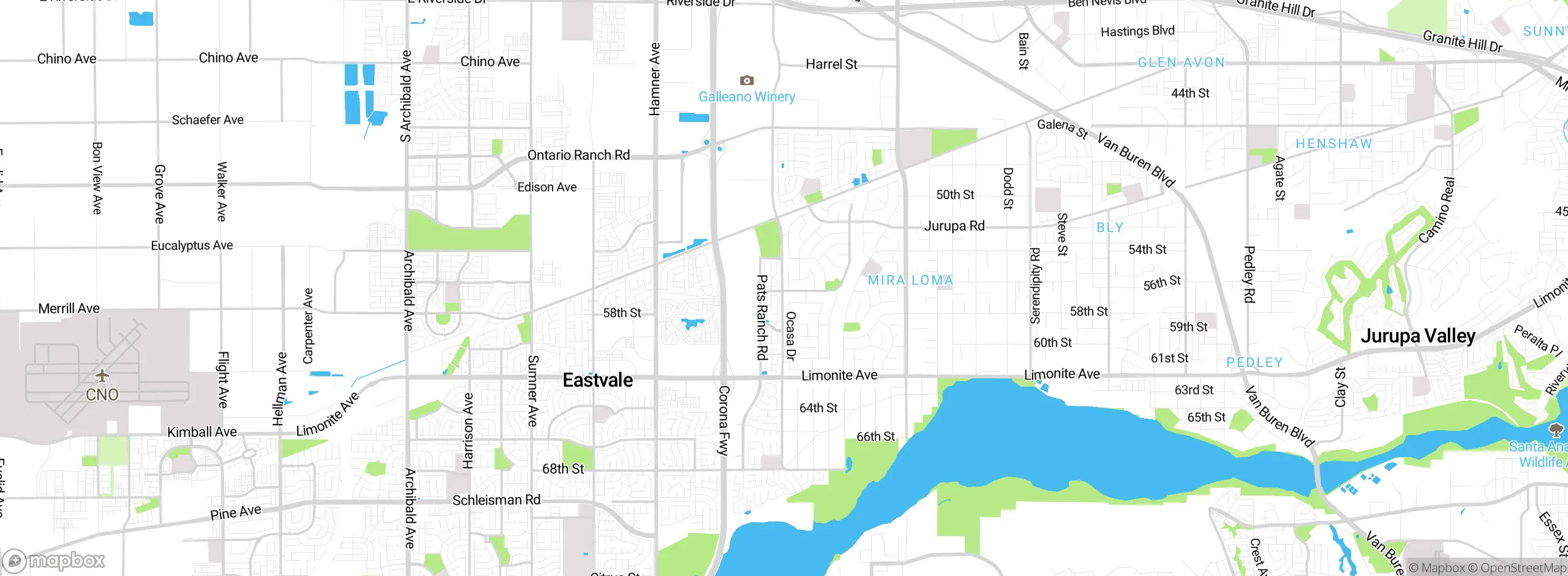 Map showing approximate location