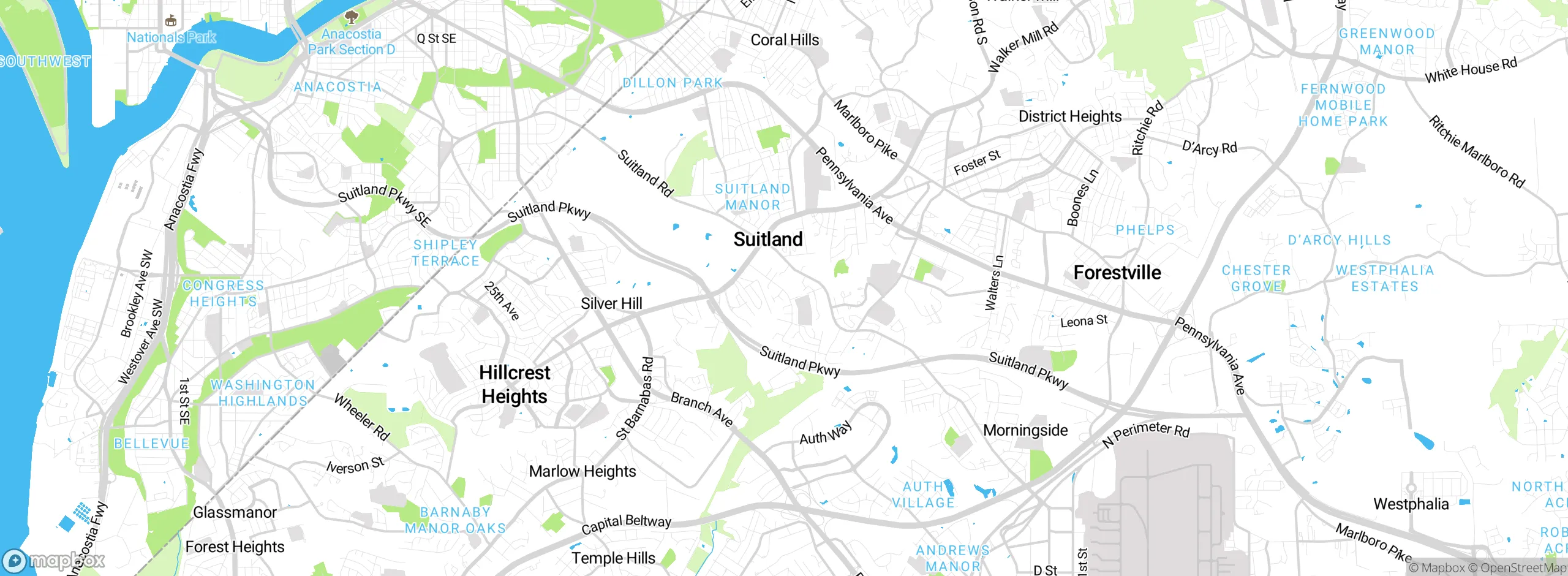Map showing approximate location
