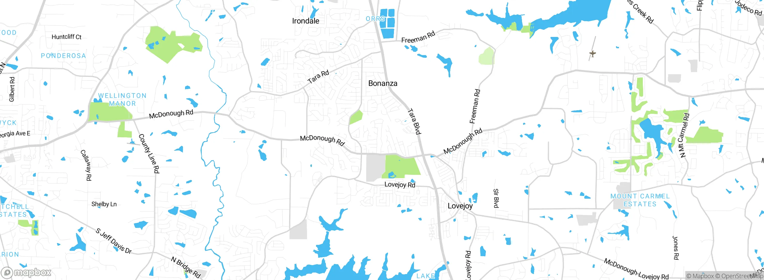 Map showing approximate location