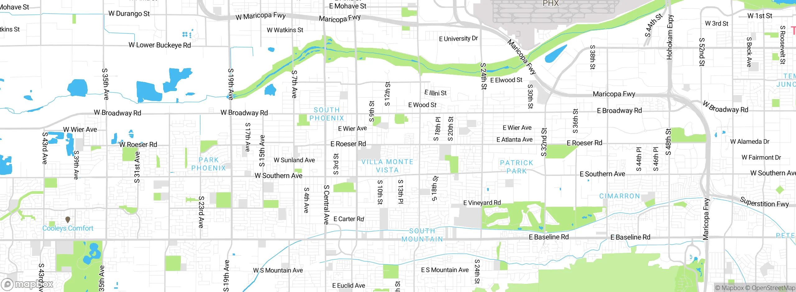 Map showing approximate location