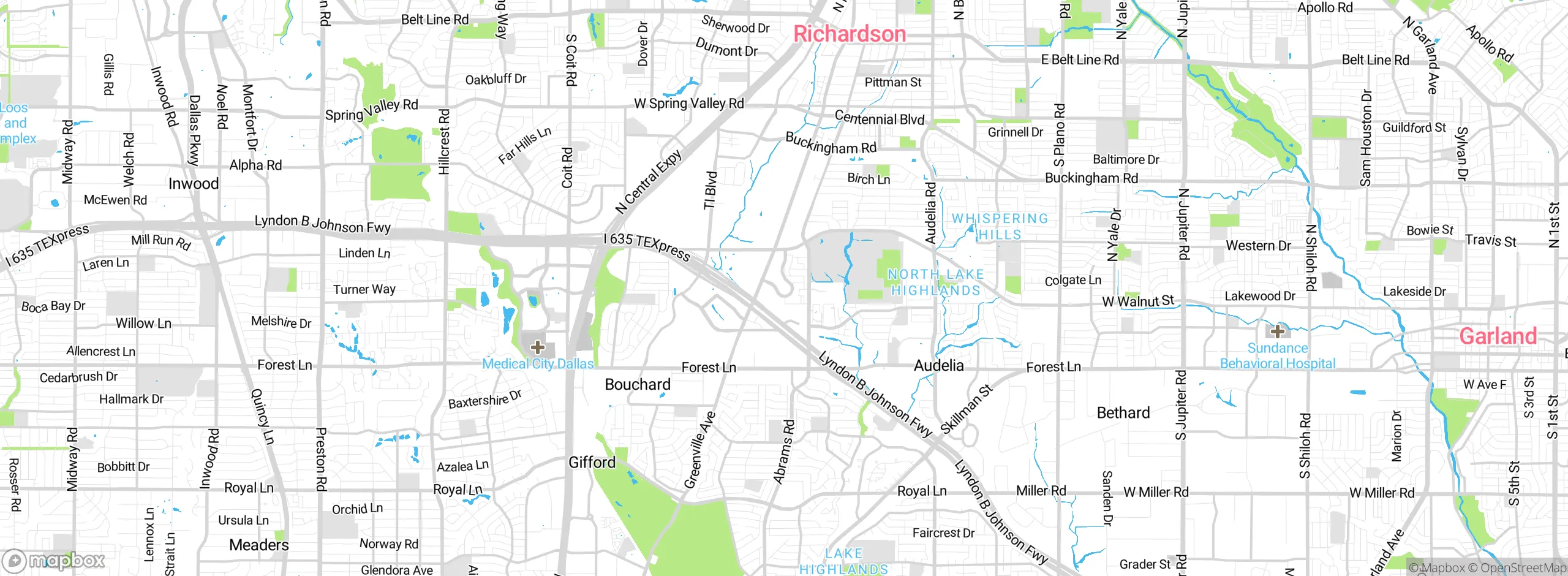 Map showing approximate location