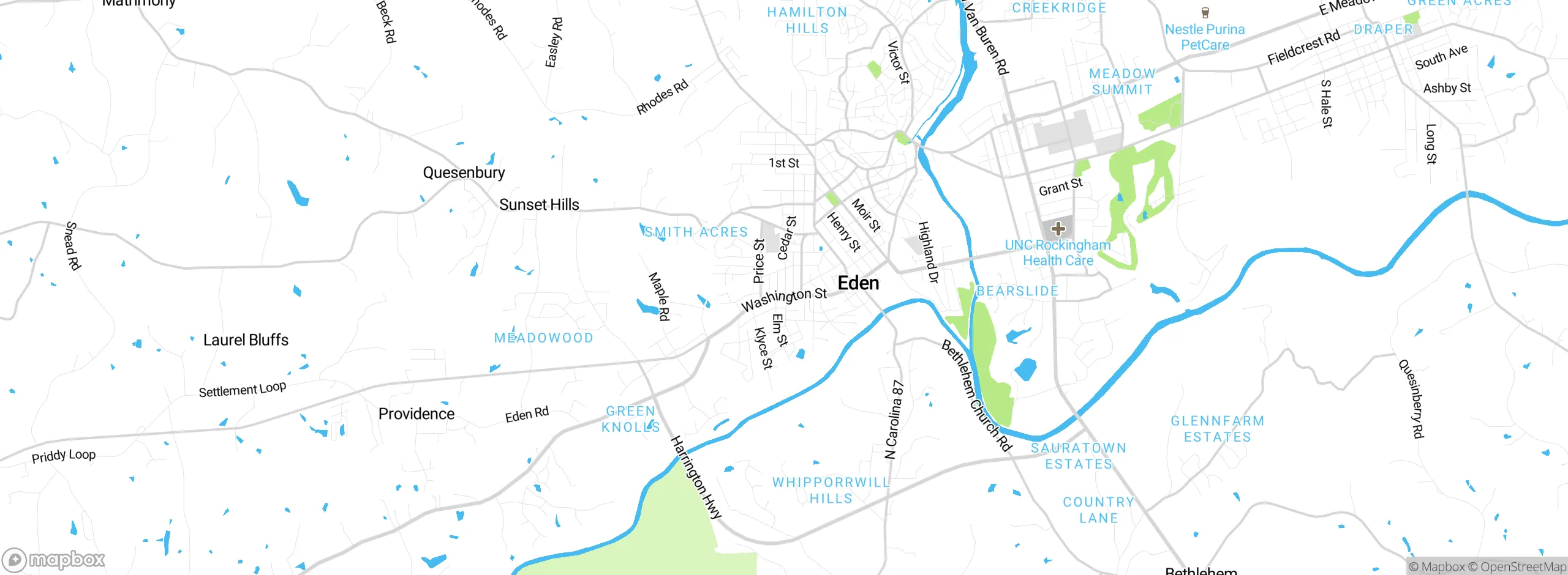 Map showing approximate location