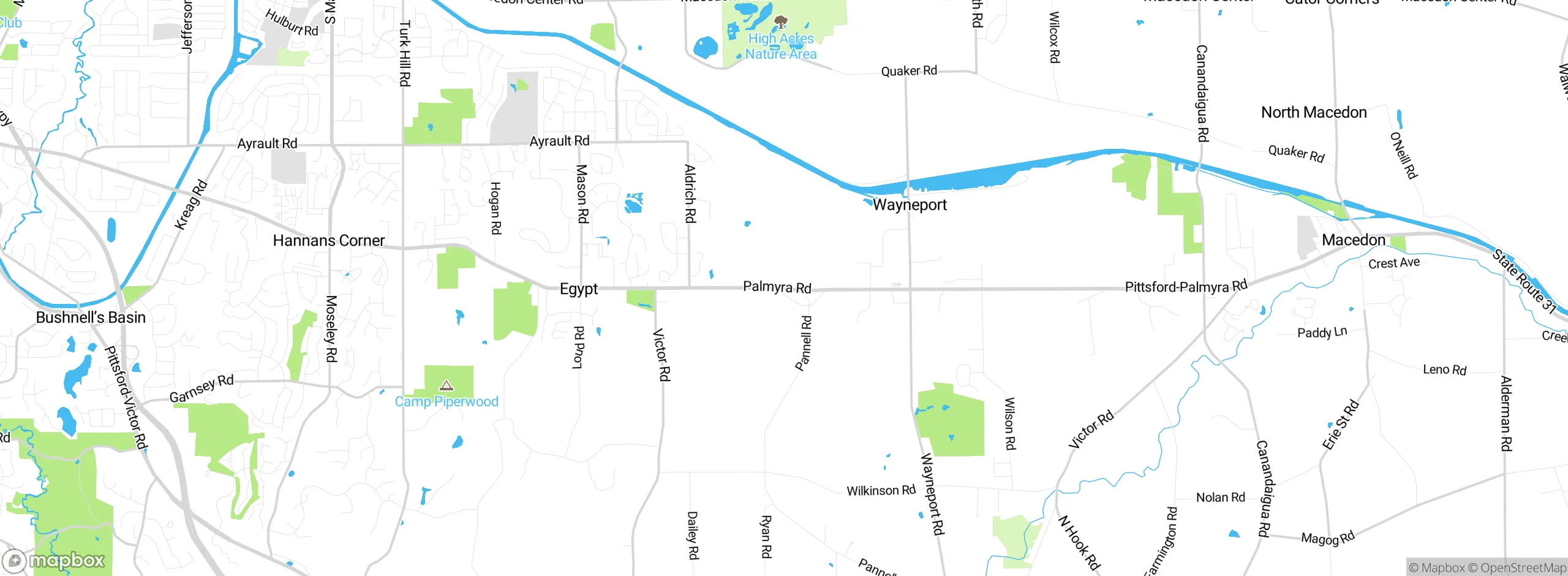 Map showing approximate location