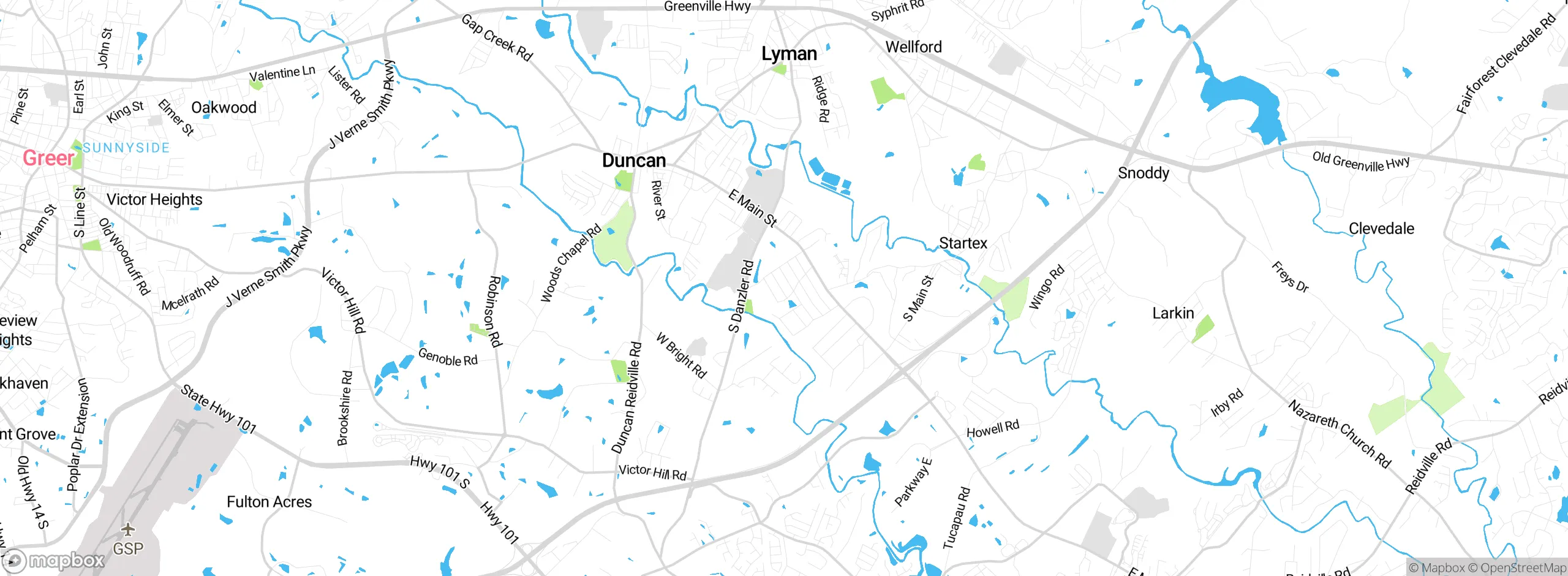 Map showing approximate location