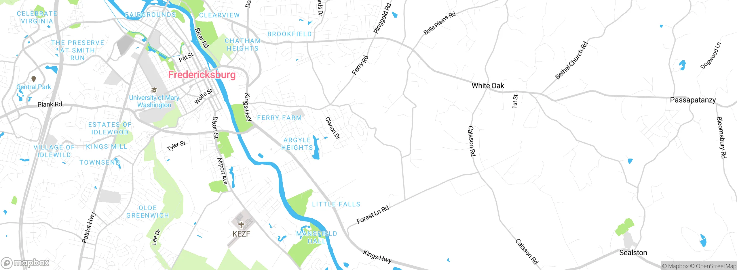 Map showing approximate location