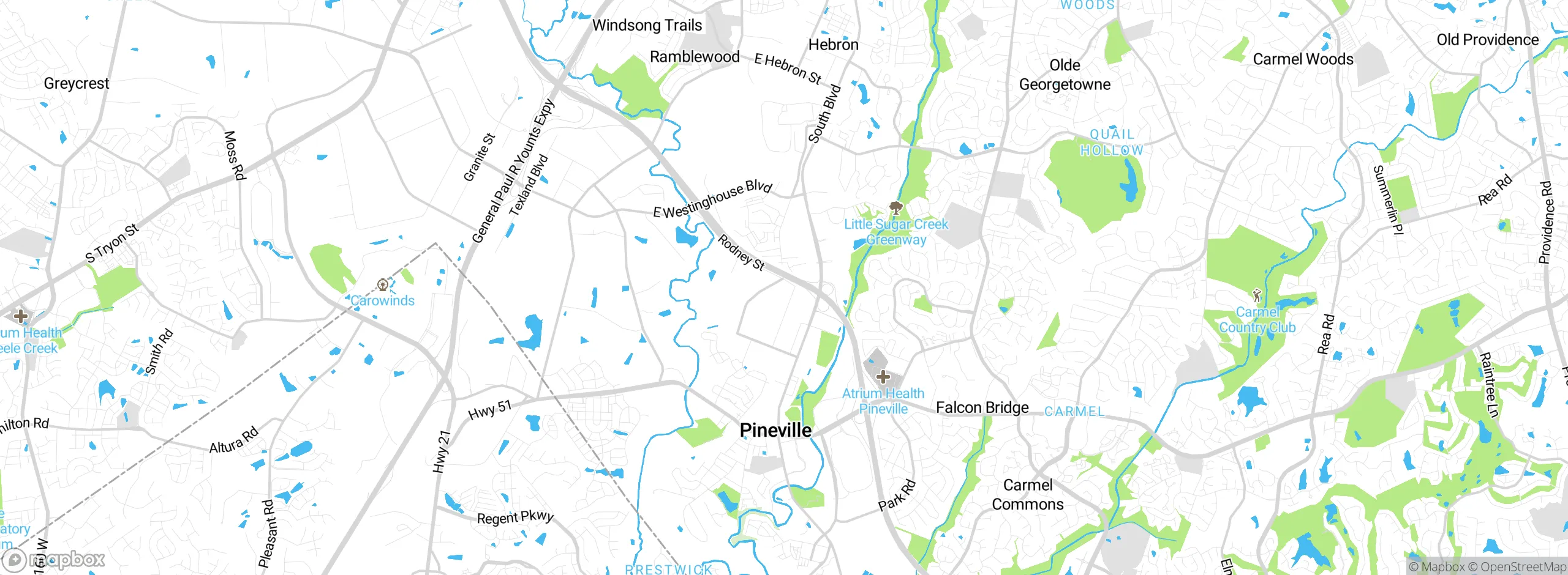 Map showing approximate location