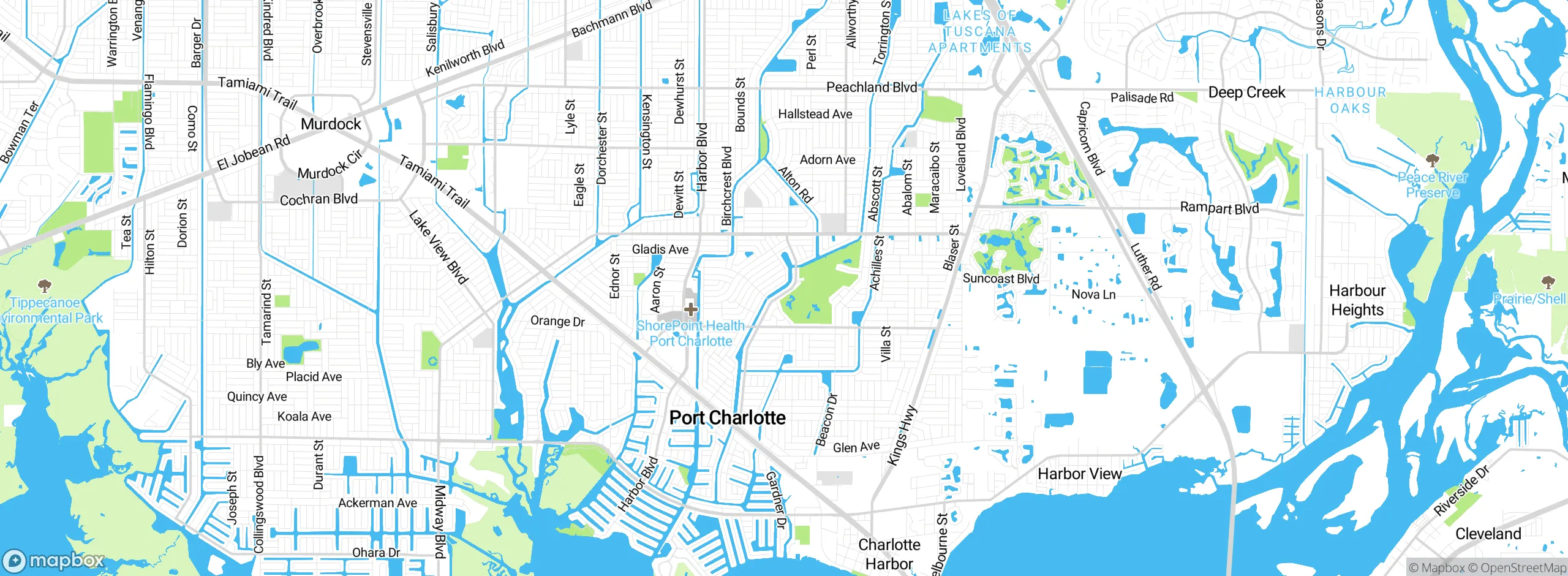 Map showing approximate location