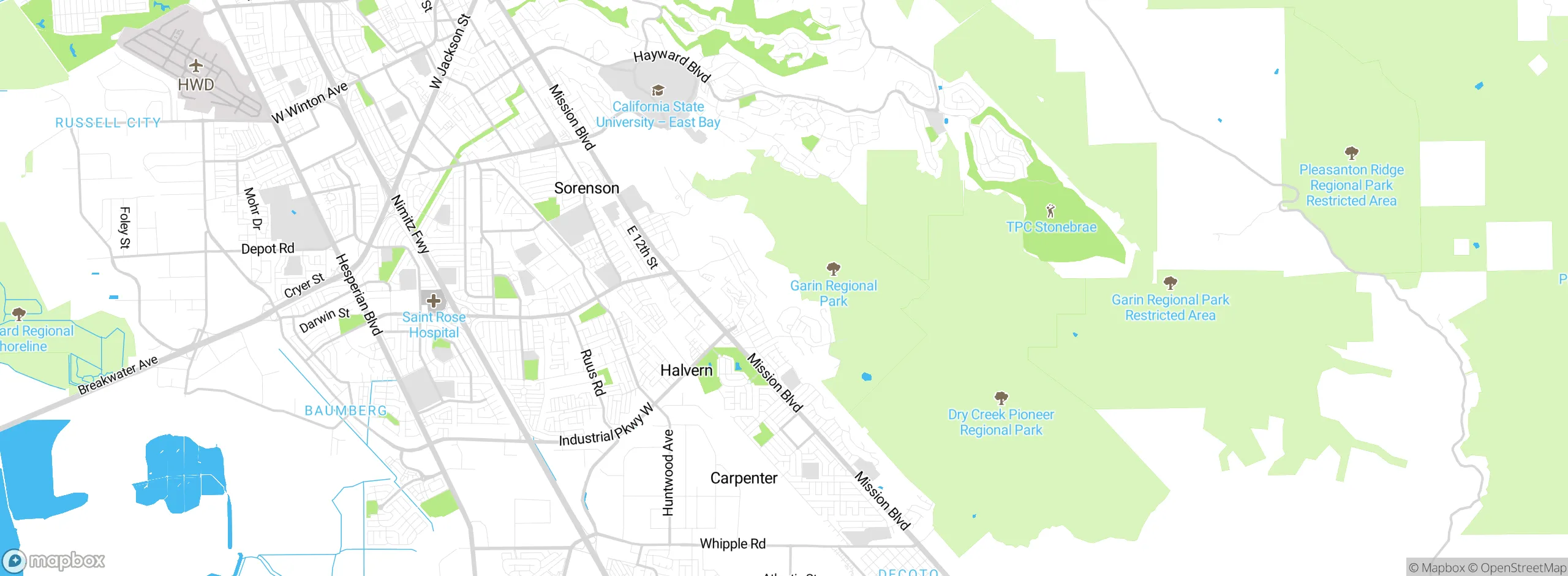 Map showing approximate location