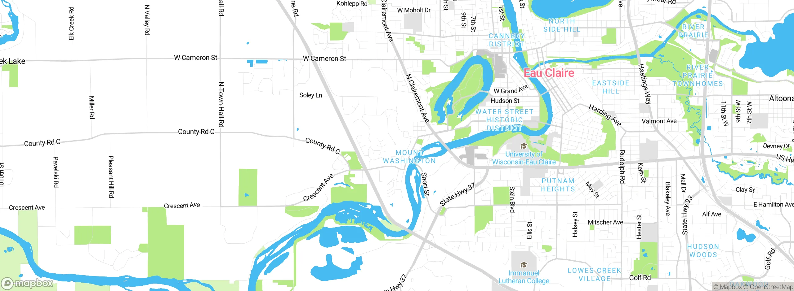 Map showing approximate location