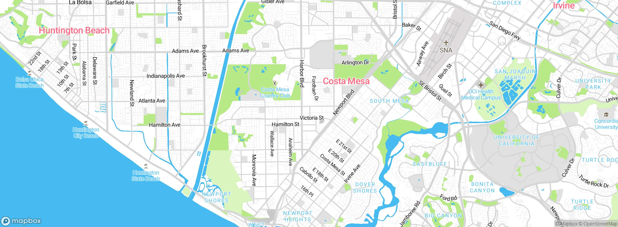 Map showing approximate location