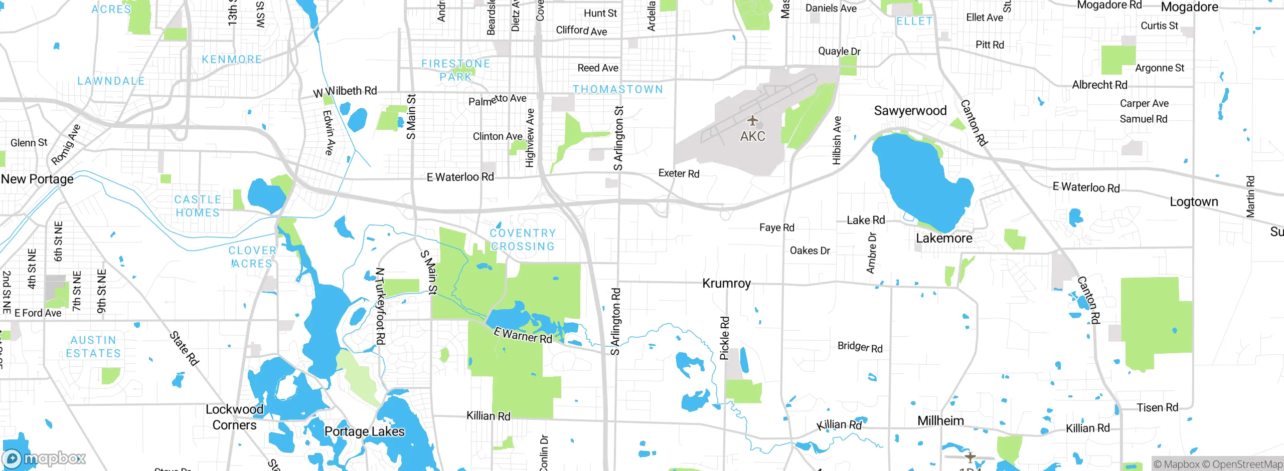 Map showing approximate location