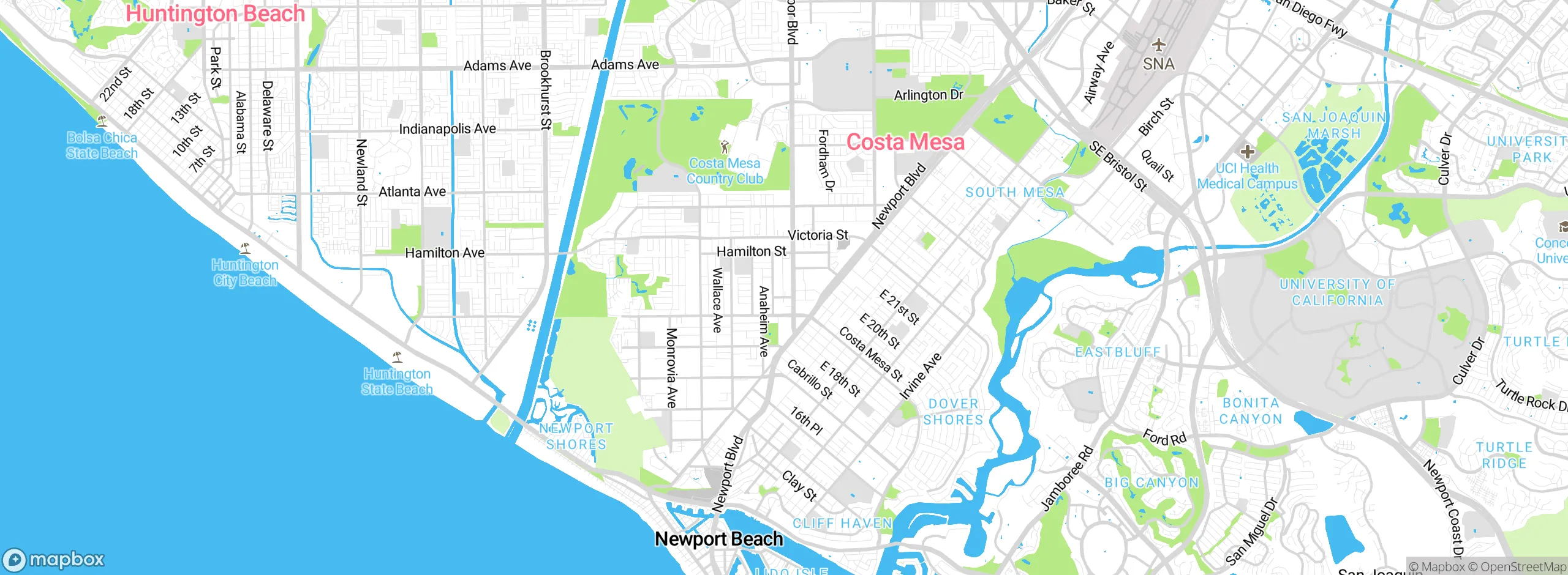 Map showing approximate location