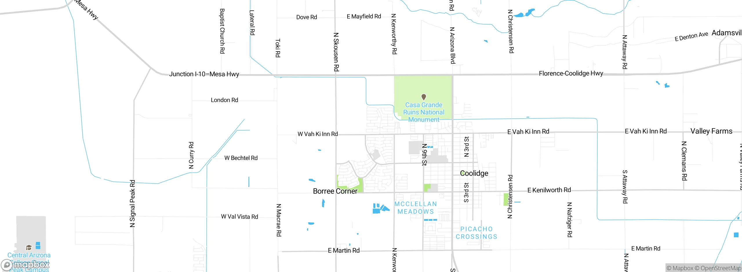 Map showing approximate location