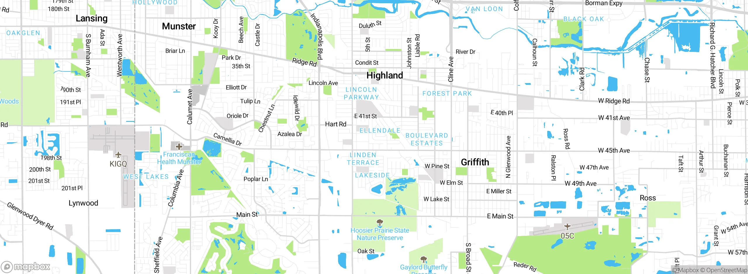 Map showing approximate location