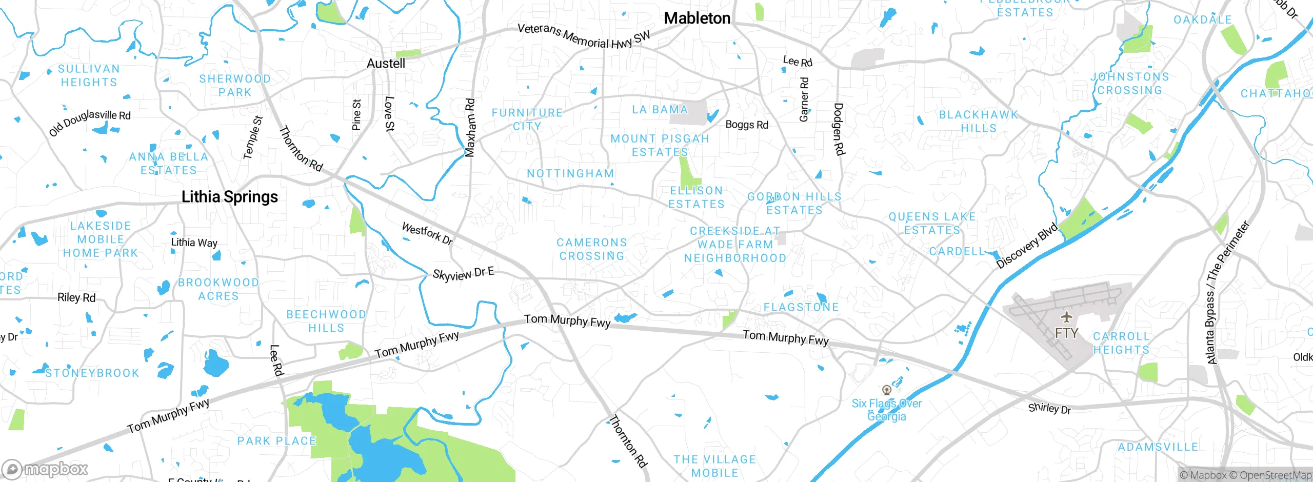 Map showing approximate location
