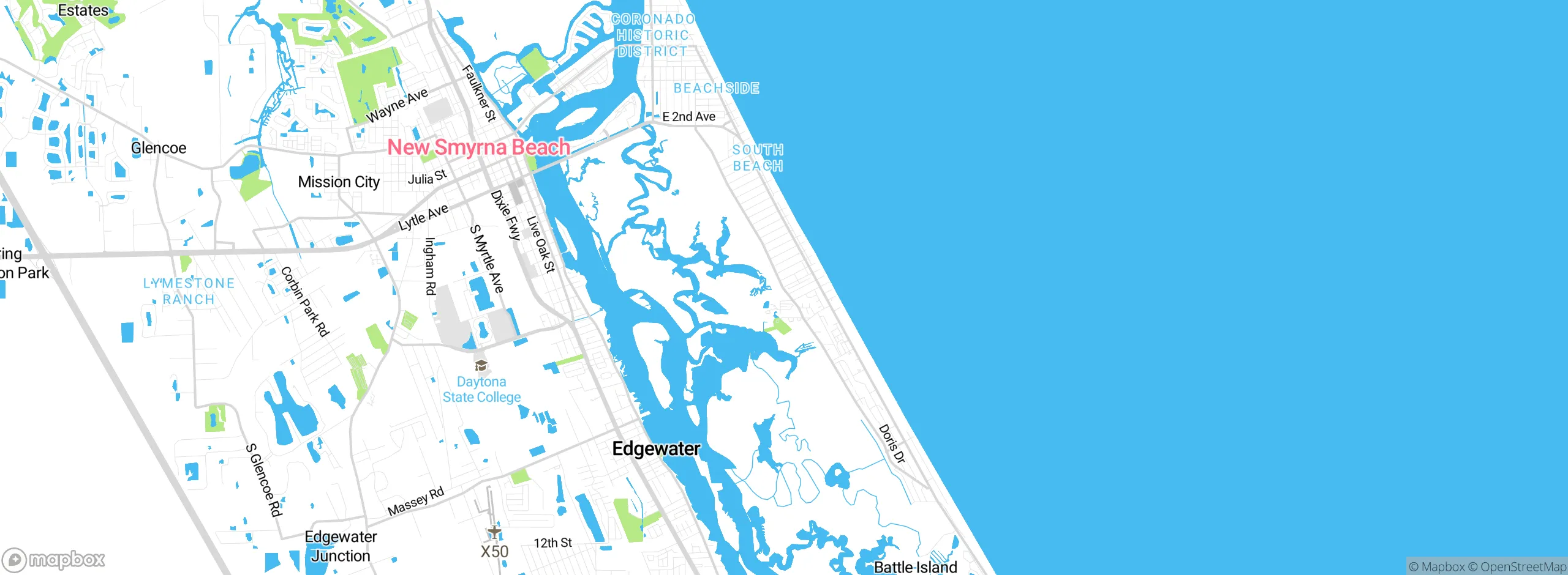 Map showing approximate location