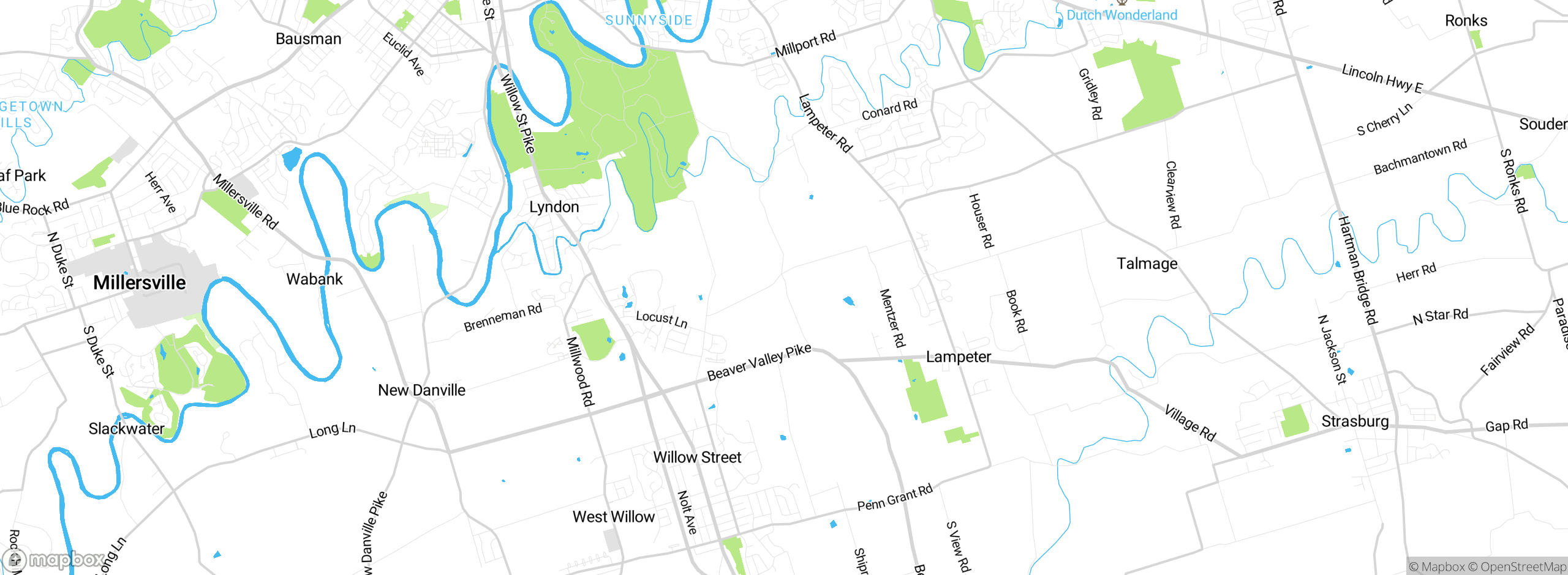 Map showing approximate location