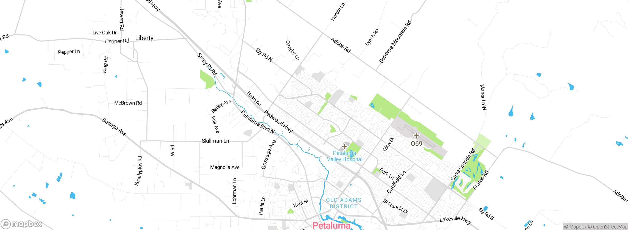 Map showing approximate location