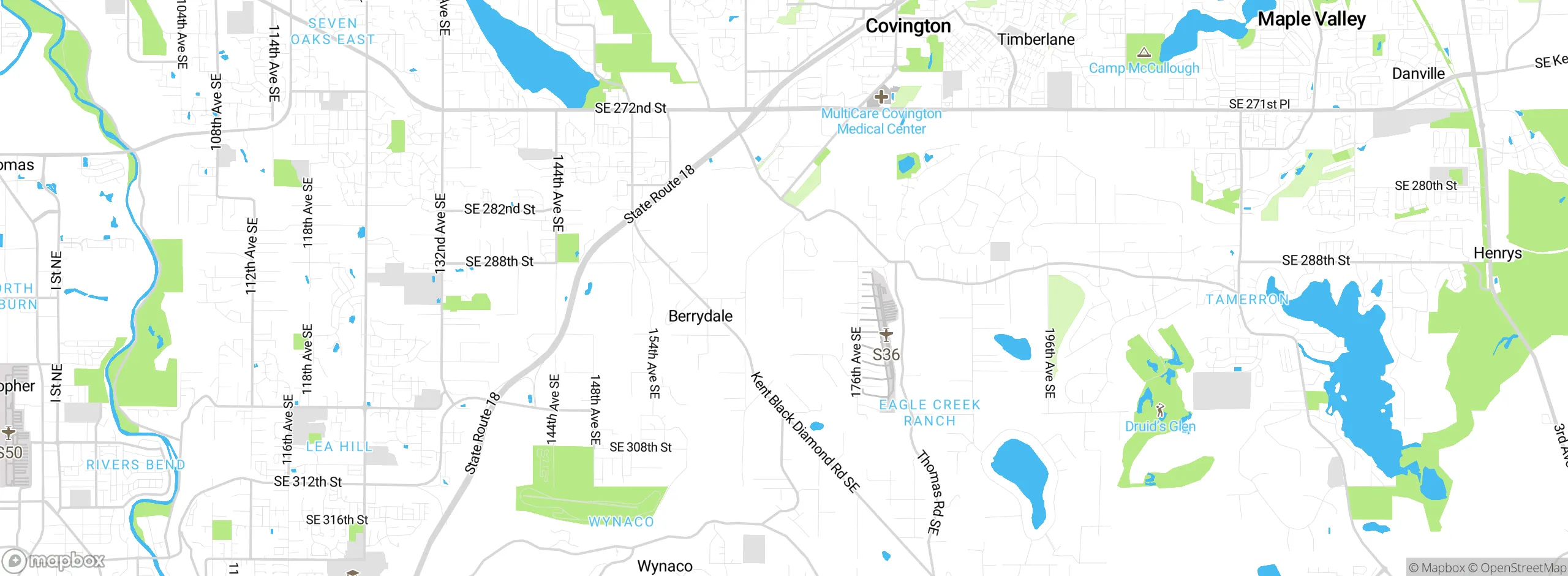 Map showing approximate location