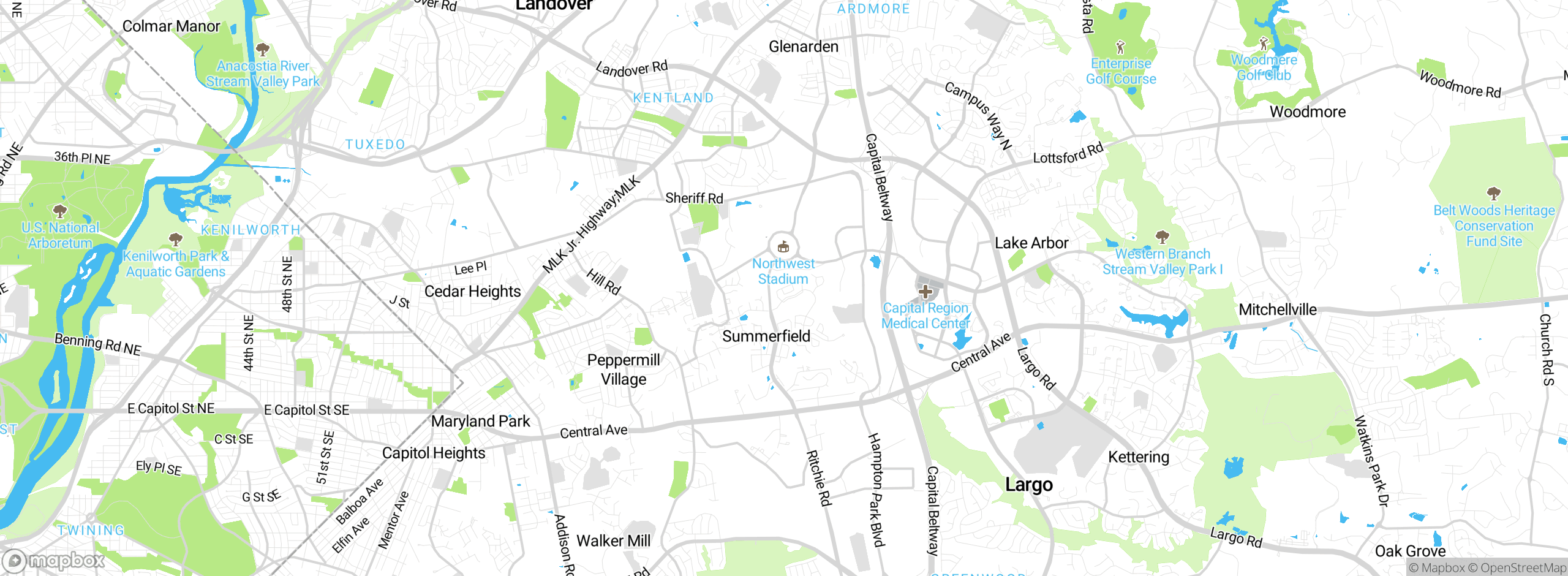 Map showing approximate location