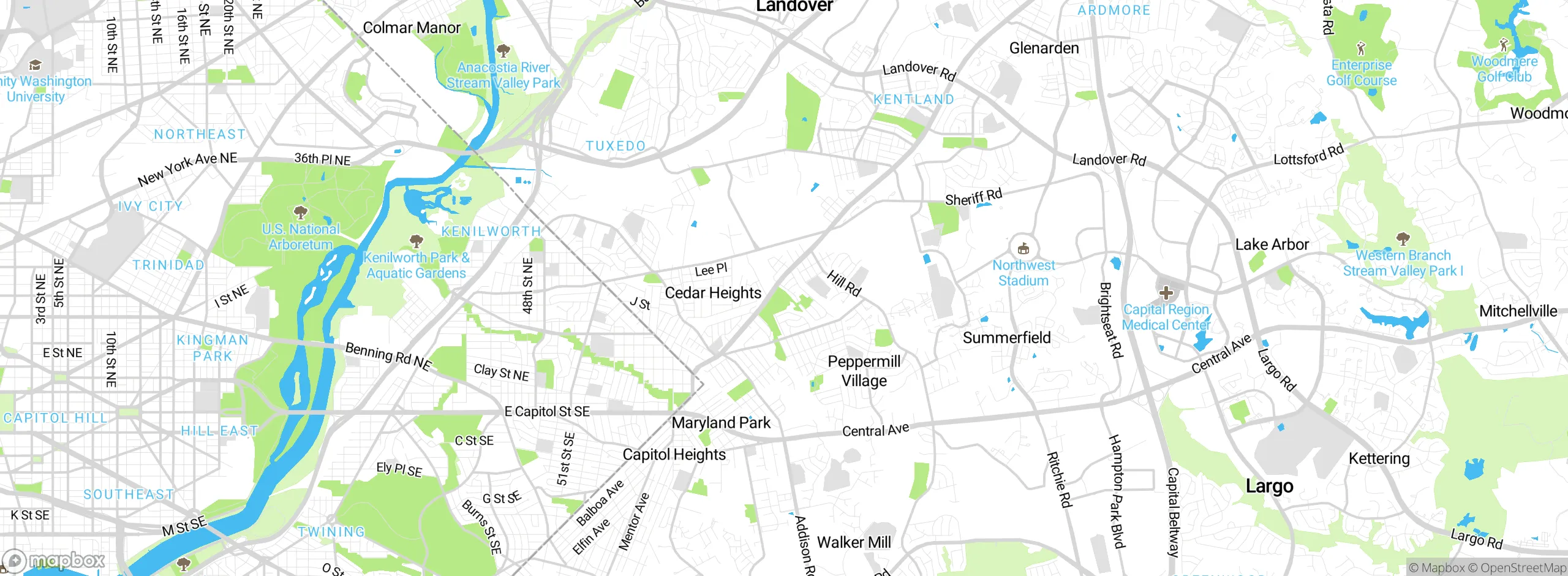 Map showing approximate location