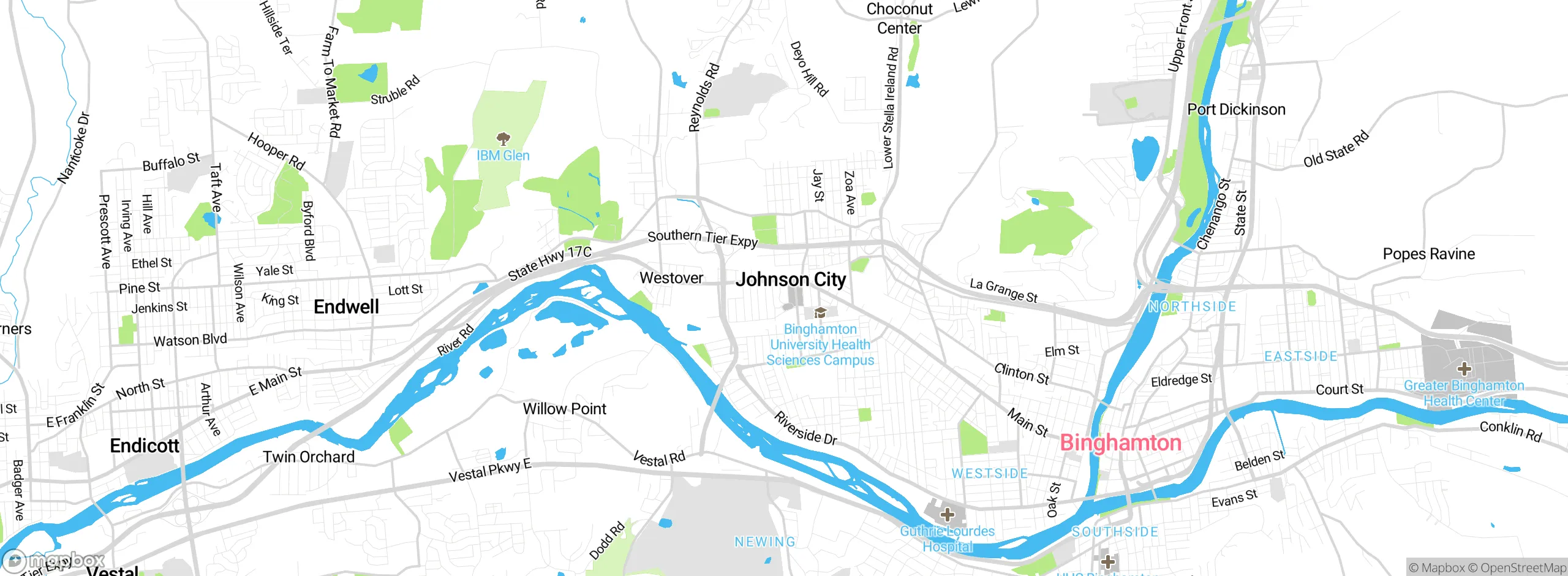 Map showing approximate location