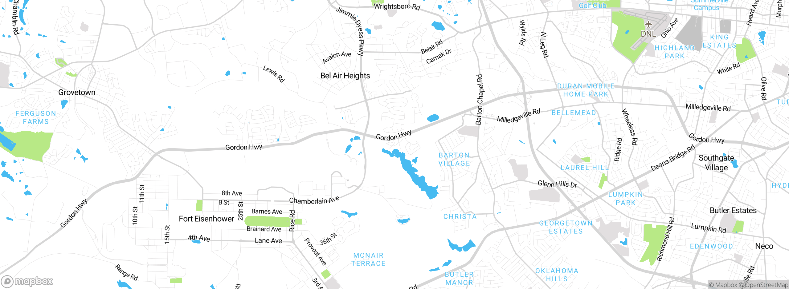 Map showing approximate location