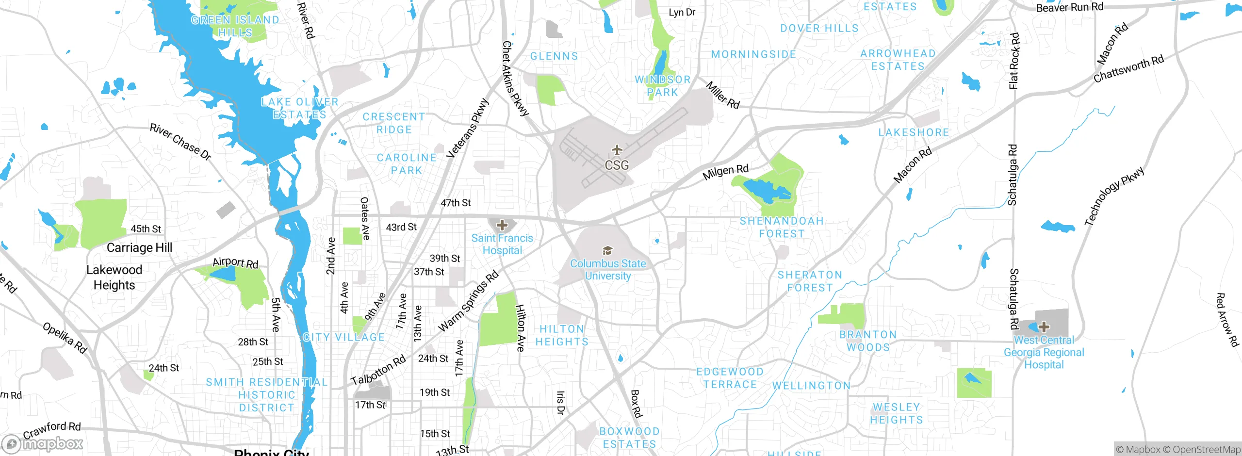 Map showing approximate location