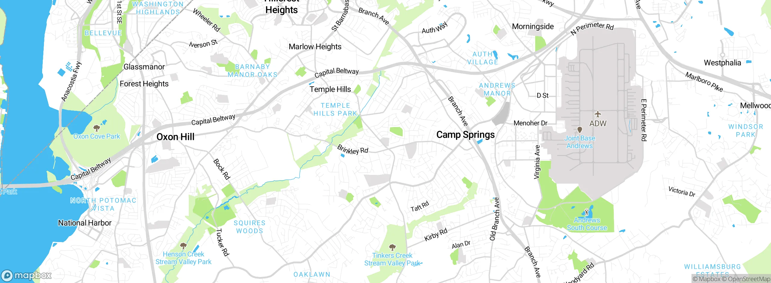 Map showing approximate location