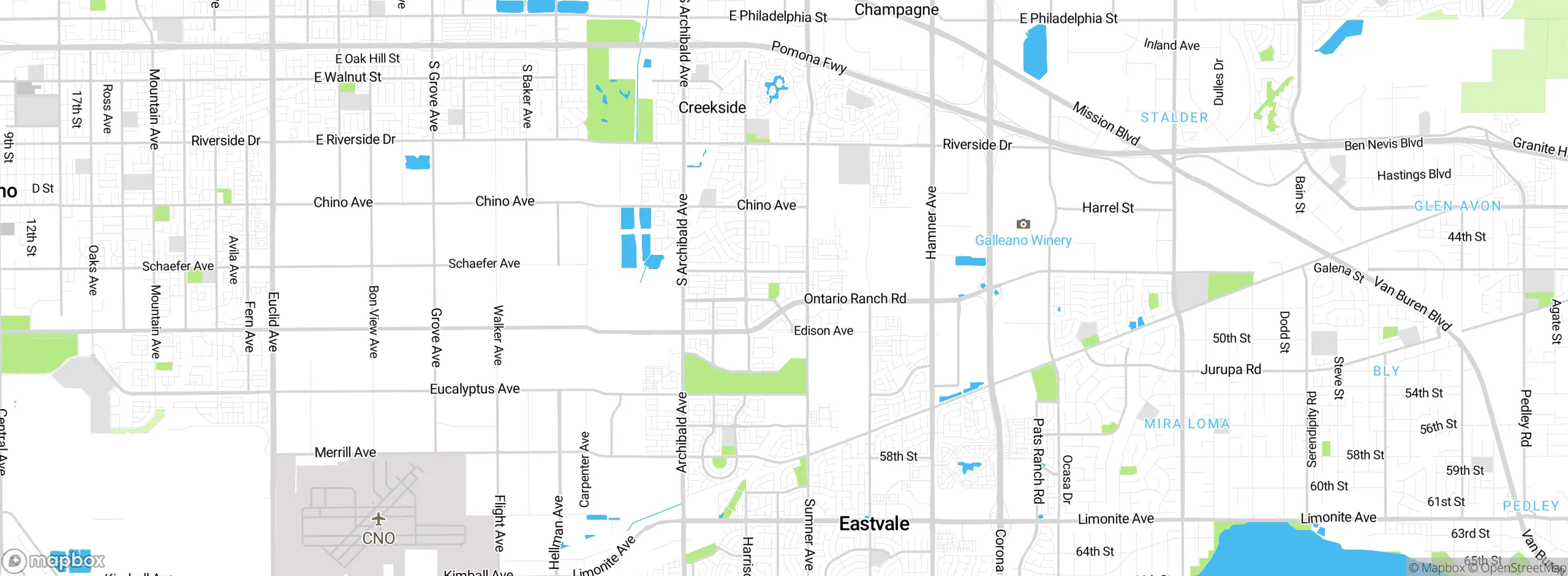 Map showing approximate location
