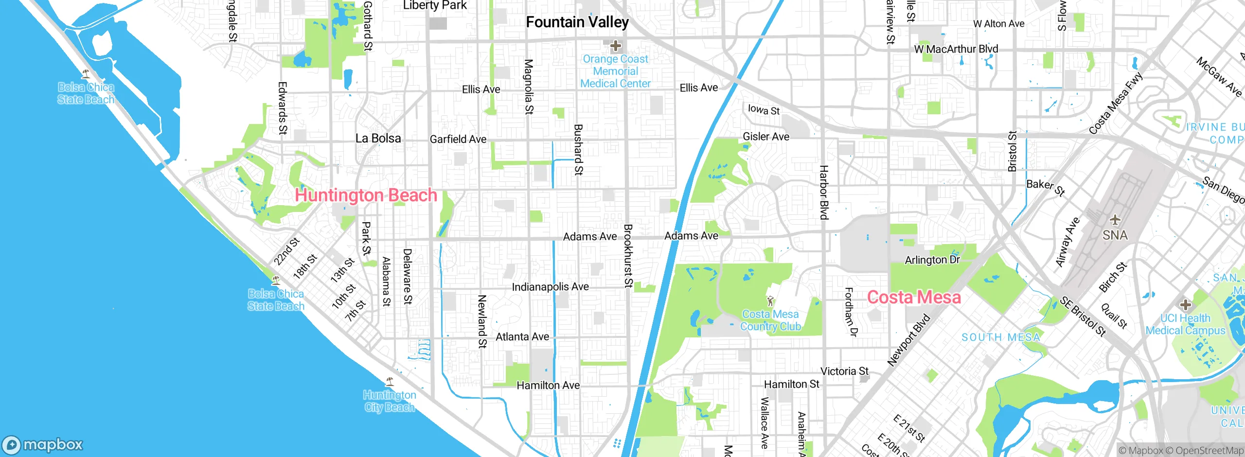 Map showing approximate location