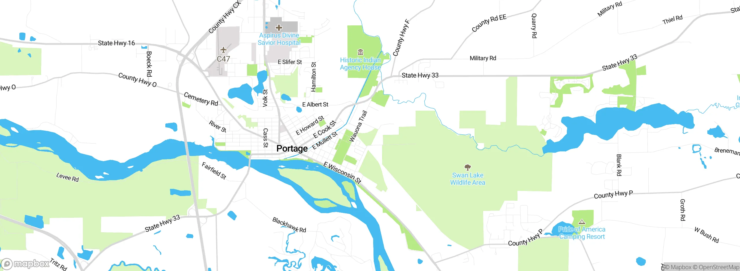 Map showing approximate location