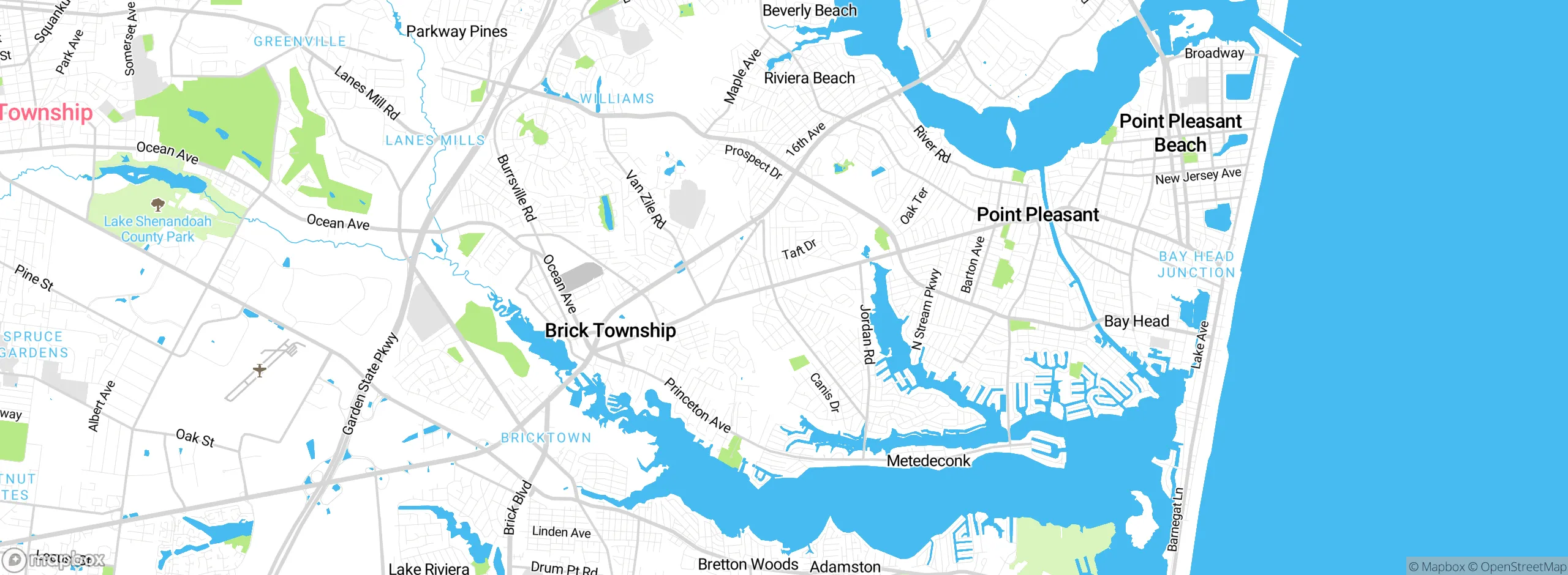 Map showing approximate location
