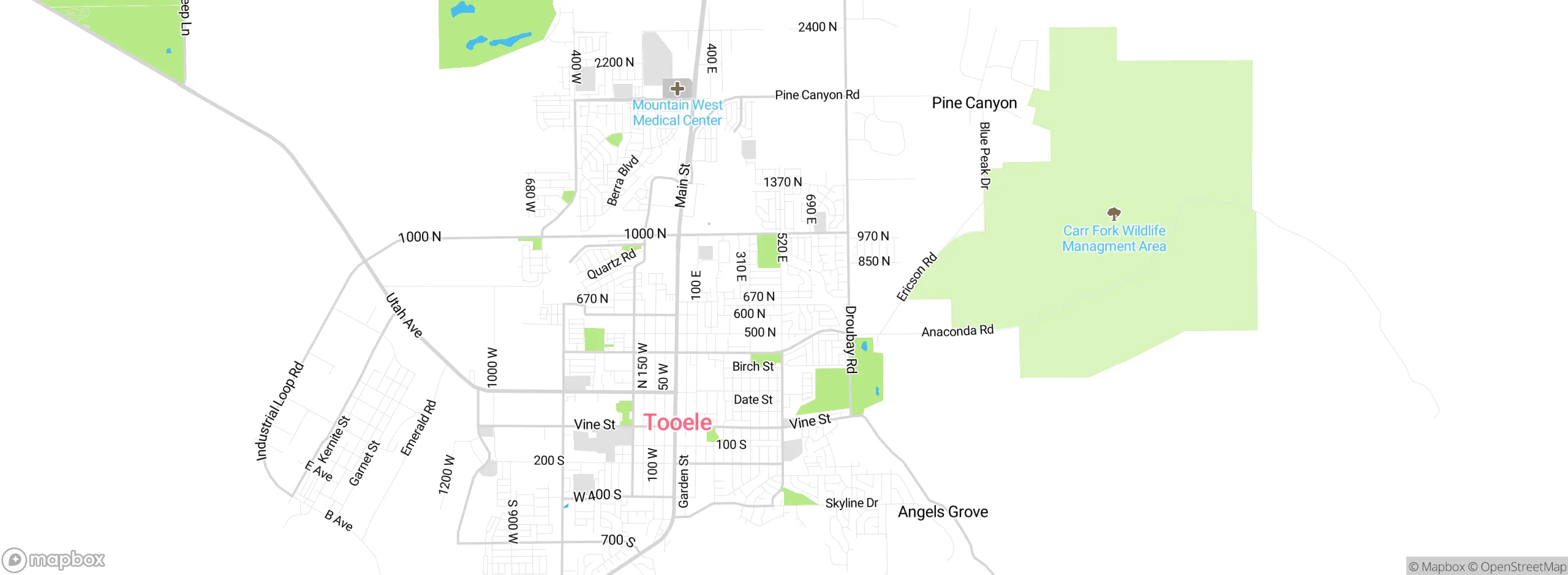 Map showing approximate location