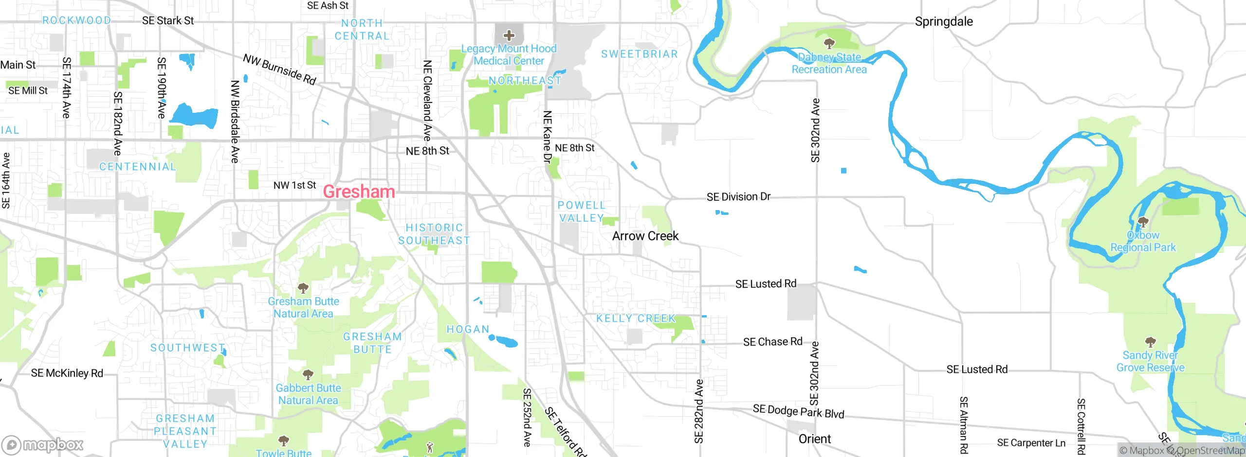 Map showing approximate location